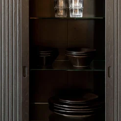 Zwarte design wandkast - Zuiver Barbier Black