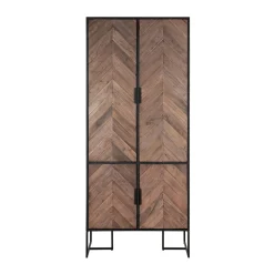 Zwarte kast met visgraat deuren - DTP Home Criss Cross