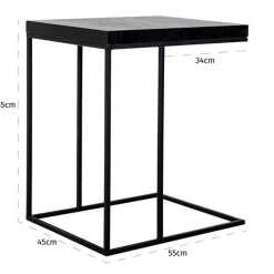 Zwarte laptoptafel eiken hout - Richmond Interiors Oakura