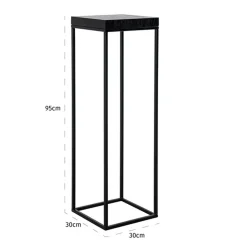 Zwarte plantenzuil eiken hout - Richmond Interiors Oakura