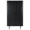 Zwarte retro kast met houten latjes - Eleonora Remi