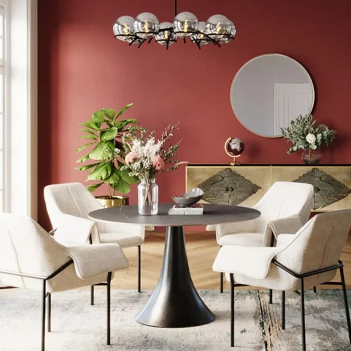 Zwarte ronde eettafel - Kare Design Possibilita