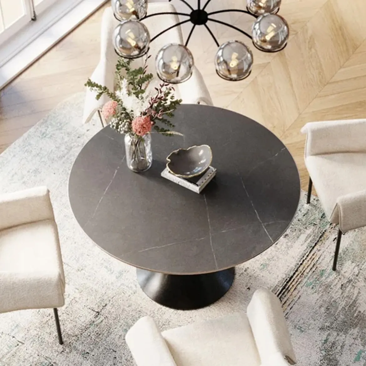 Zwarte ronde eettafel - Kare Design Possibilita
