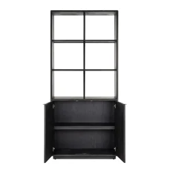 Zwarte vakkenkast met visgraat - Richmond Interiors Blackbone