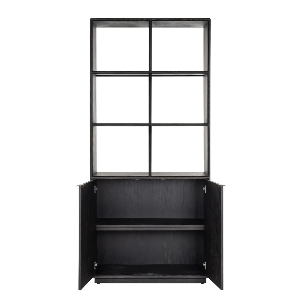 Zwarte vakkenkast met visgraat - Richmond Interiors Blackbone