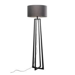 Zwarte vloerlamp met kruisvoet - Kare Design Timon