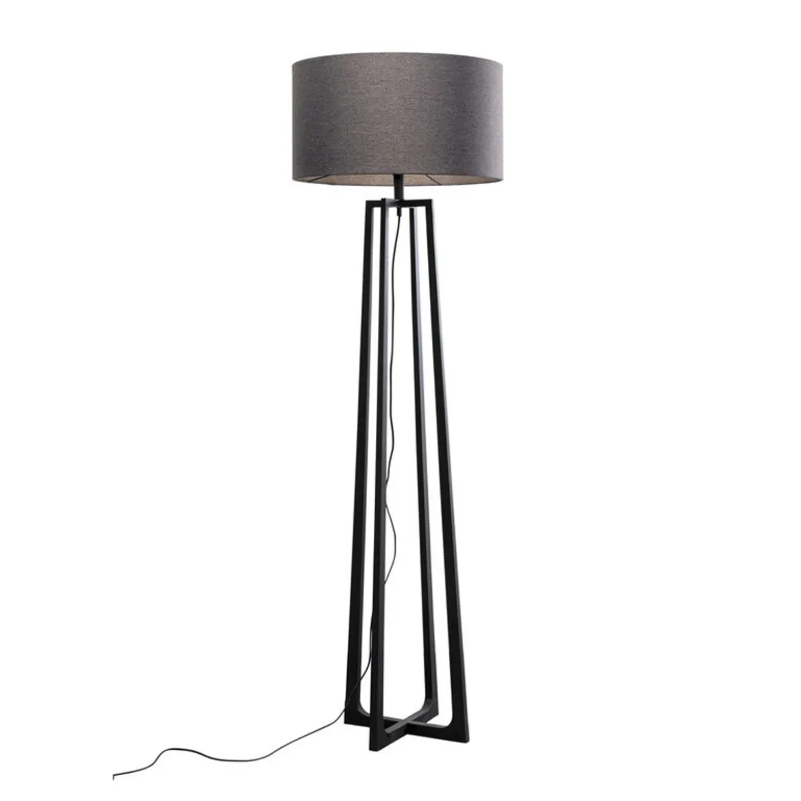 Zwarte vloerlamp met kruisvoet - Kare Design Timon