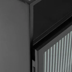 Zwart nachtkastje ribbelglas - Kave Home Trixie