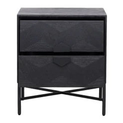 Zwart nachtkastje van hout - Richmond Interiors Blax