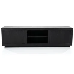 Zwart tv-meubel eiken 160 cm - Eleonora Helsinki