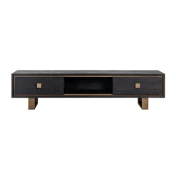 Zwart tv-meubel met goud - Richmond Interiors Hunter