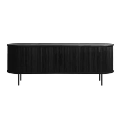 Zwart tv-meubel ovaal 150 cm - Bodio Sway