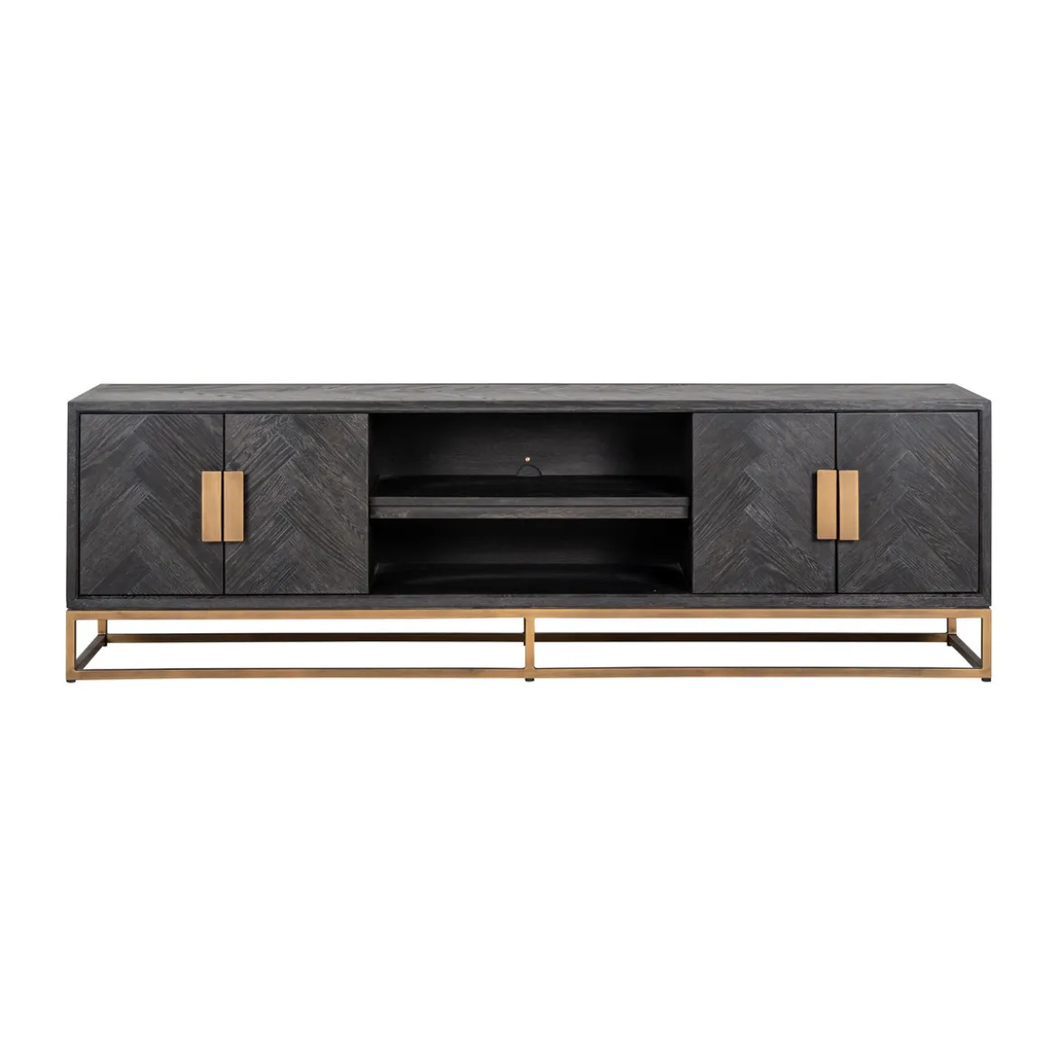 Zwart visgraat tv-meubel - Richmond Interiors Blackbone