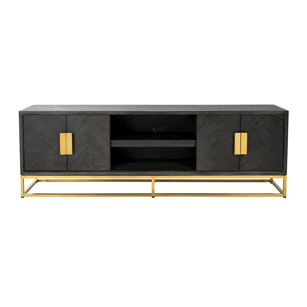 Zwart visgraat tv-meubel - Richmond Interiors Blackbone