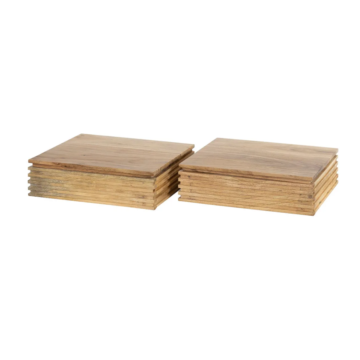 Zwevend nachtkastje acacia (set van 2) - Giani Layer (set van 2)