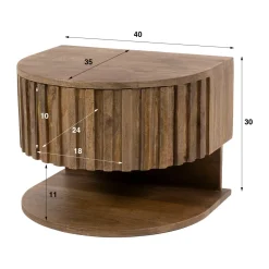 Zwevend nachtkastje hout met legplank - Giani Ridge