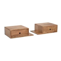 Zwevend nachtkastje met lade - set van 2 - Bodio Shai set van 2