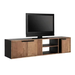 Zwevend tv-meubel teak hout - DTP Home Cosmo