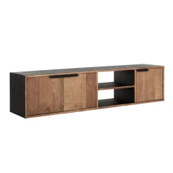 Zwevend tv-meubel teak hout - DTP Home Cosmo