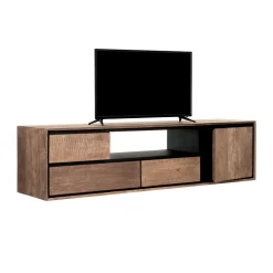 Zwevend tv-meubel teak hout - DTP Home Metropole