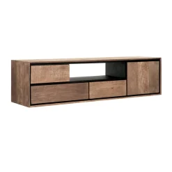 Zwevend tv-meubel teak hout - DTP Home Metropole