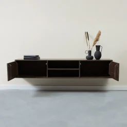 Zwevend tv-meubel walnoot bruin 160 cm - Bodio Lennon
