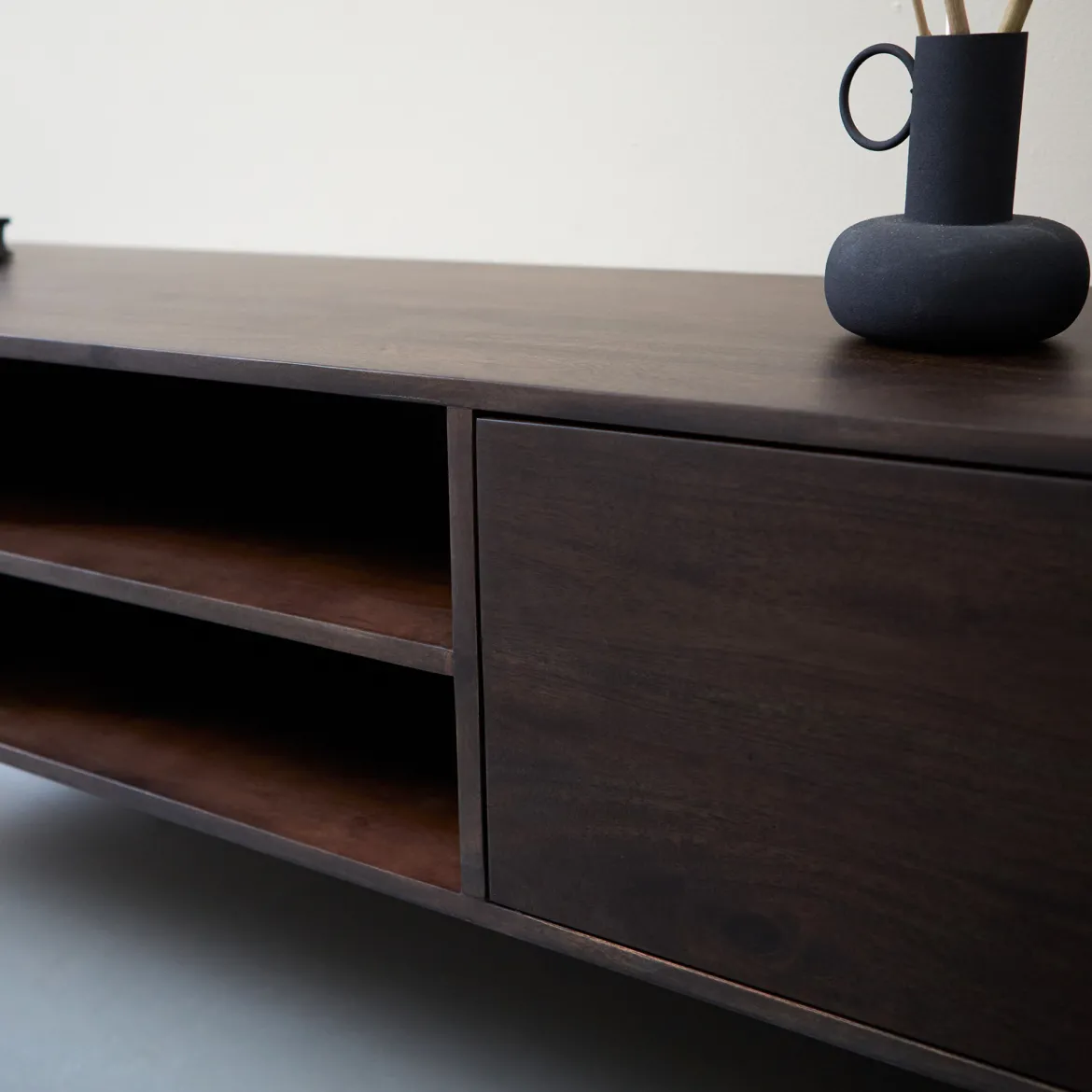 Zwevend tv-meubel walnoot bruin 160 cm - Bodio Lennon
