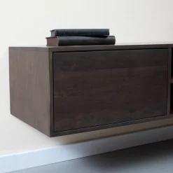 Zwevend tv-meubel walnoot bruin 160 cm - Bodio Lennon